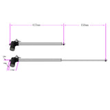 12V 24V 6000N Linearantrieb Hub 450mm mit 1 Kanal Fernbedienung Funkschalter (Modell: 0020592)