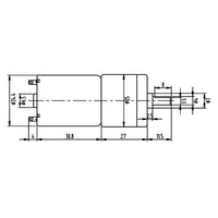 25mm Hoch Drehmoment Getriebemotor 12V Motor Drehzahl Optionale (Artikelnummer: 0041311)