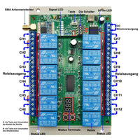 Lange Reichweite 5km 12 Wege DC 12V 24V Funkschalter Mit Fernbedienung (Modell: 0020033)