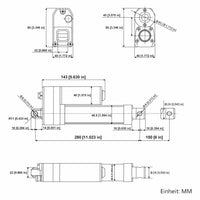 DC Wasserdicht Elektrischer Linearantrieb 3500N Hub 150 mm (Modell: 0041935)