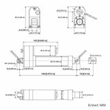 DC Wasserdicht Elektrischer Linearantrieb 3500N Hub 10 mm (Modell: 0041931)