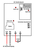 5Km Reichweite Funkschalter Empfänger 1 Kanal 230V Eingang Ausgang (Modell: 0020134)