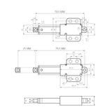 Mini Elektrischer Linearantrieb 6V 12V 24V Hub 25 mm (Modell: 0041744)