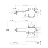 Mini Elektrischer Linearantrieb 6V 12V 24V Hub 100 mm (Modell: 0041748)