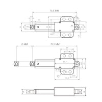 Mini Elektrischer Linearantrieb 6V 12V 24V Hub 21 mm (Modell: 0041743)