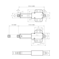 Mini Elektrischer Linearantrieb 6V 12V 24V Hub 150 mm