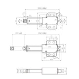 Mini Elektrischer Linearantrieb 6V 12V 24V Hub 150 mm