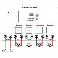5000 Meter Funkschalter 4 Kanal DC 8~80V  Empfänger (Modell: 0020223)