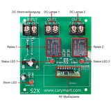 2000 Meter 2 Kanal DC 10A Funkschalter mit Fernbedienung (Modell: 0020347)