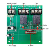 2000 Meter 2 Kanal DC 6V 9V 12V 24V 10A Funkschalter mit Fernbedienung (Modell: 0020200)