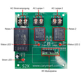 Zwei Kilometer 2 Kanal 230V 10A Funkschalter mit Fernbedienung (Modell: 0020398)