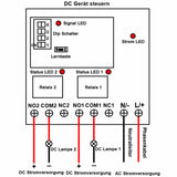 230V Fernbedienung Funkschalter Set 2 Kanal 10A Relais Ausgang (Modell: 0020691)