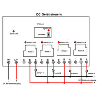 2 Km 4 Kanal DC 8~80V 30A Relais Funkschalter mit Fernbedienung (Modell: 0020446)