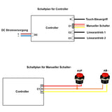 Zwei 12V 2000N Elektrischer Linearantriebe Synchron Steuerung Kit