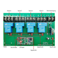 DC 8~80V Funkschalter 4 Kanal 30A Relais Ausgang Funkempfänger (Modell: 0020108)