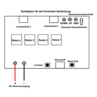 24V 6000N Zwei Elektrischer Linearantriebe Synchron Steuerung Kit