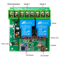 5 Km DC 8~80V Funkschalter Empfänger 2 Wege 30A Relais Ausgang