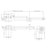 12V 24V Linearmotor 6000N 600Kg 1300lbs Elektrischer Linearantrieb Hub 900MM (Modell: 0041535)