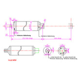 12V 24V Linearmotor Schnelle Geschwindigkeit Elektrischer Linearantrieb Hub 50MM (Modell: 0041561)