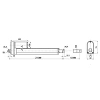 12V 24V Linearmotor 2000N 200Kg 450lbs Elektrischer Linearantrieb Hub 100MM