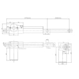 12V 24V Linearmotor 6000N 600Kg 1300lbs Elektrischer Linearantrieb Hub 200MM