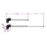 12V 24V Linearmotor 6000N 600Kg 1300lbs Elektrischer Linearantrieb Hub 400MM