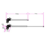 12V 24V Linearmotor 6000N 600Kg 1300lbs Elektrischer Linearantrieb Hub 350MM (Modell: 0041533)