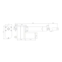 8000N 800Kg 1800lbs Elektrischer Linearantrieb 12V 24V Linearmotor Hub 300MM