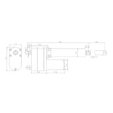 8000N 800Kg 1800lbs Elektrischer Linearantrieb 12V 24V Linearmotor Hub 150MM (Modell: 0041552)