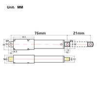 Mikro Elektrischer Linearantrieb 12V Mini Elektrozylinder Hub 21MM (Modell: 0041643)