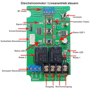 1 Kanal 12V 24V 10A Funkschalter mit Fernbedienung Für Funksteuerung DC Motor (Modell: 0020317)