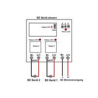 2 Kanal DC Eingang Ausgang 10A Funkschalter mit Fernbedienung (Modell: 0020426)