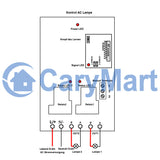 2 Kanal Wasserdicht Funkschalter 230V 6.9KW Funk Empfänger (Modell: 0020048)