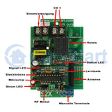 Langstrecken 2000 Meter AC Ausgabe Fernbedienung Funkschalter Set Trigger durch DC5~28V (Artikelnummer: 0020523)