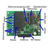 1 Kanal 12V 24V 10A Fernbedienung Funkschalter Set für Linearmotor Steuerung (Modell: 0020202)