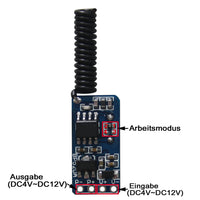 1 Kanal DC 4V~12V 1A Mini Funk Lichtschalter mit Fernbedienung (Modell: 0020641)