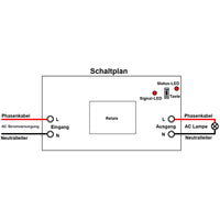 1 Kanal AC 230V Eingang Ausgang Funkschalter mit Fernbedienung (Modell: 0020031)