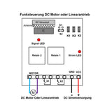 Funksteuerung 12V 24V Linearantrieb oder DC Motor