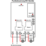 2 Kanal Fernbedienung Funkschalter Set für Funksteuerung DC Geräte