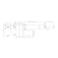 8000N 800Kg 1800lbs Elektrischer Linearantrieb 12V 24V Linearmotor Hub 700MM (Modell: 0041549)