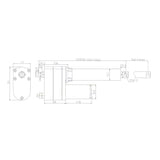 8000N 800Kg 1800lbs Elektrischer Linearantrieb 12V 24V Linearmotor Hub 450MM (Modell: 0041555)